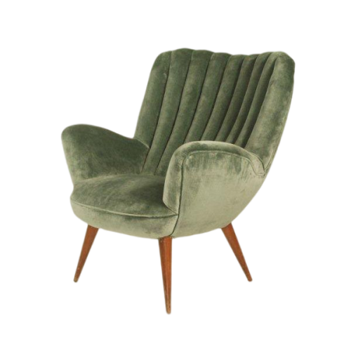 50ies arm chair in velvet